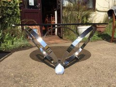Knut Hesterberg, Style of. A heavy gage modernist 1970s chrome. - Thumbnail 2