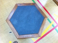 Heal's of London. An Octagonal Games or Coffee Table with Slate Top Perfect for a Hot Cup - Thumbnail 4