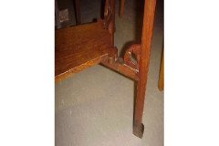 Wylie & Lochhead. Arts & Crafts Oak Side Table with Stylised Floral Cut-outs - Thumbnail 3