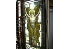 Carl Almquist for Shrigley and Hunt. An Arts & Crafts painted and leaded window - Thumbnail 1