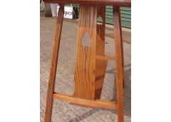 Wylie & Lochhead retailed by Liberty & Co. A pair of Arts & Crafts Oak side tables with stylised cut outs - Thumbnail 2