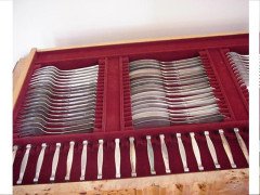 WMF. Rare Art-Deco Silver plated cutlery service for 12, in the original cabinet - Thumbnail 7
