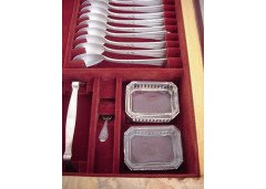 WMF. Rare Art-Deco Silver plated cutlery service for 12, in the original cabinet - Thumbnail 8