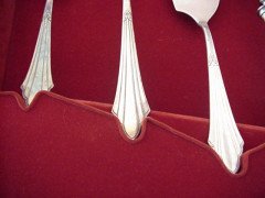 WMF. Rare Art-Deco Silver plated cutlery service for 12, in the original cabinet - Thumbnail 10