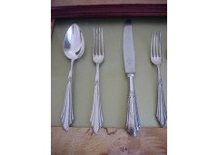 WMF. Rare Art-Deco Silver plated cutlery service for 12, in the original cabinet - Thumbnail 16