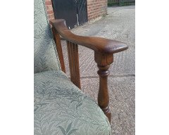 A Good Quality Arts & Crafts Oak Reclining Armchair - Thumbnail 5