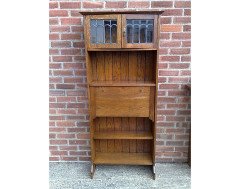 An Arts & Crafts Tall Oak Bureau Bookcase