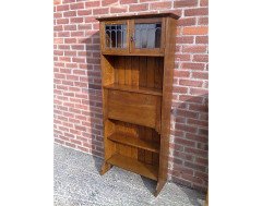 An Arts & Crafts Tall Oak Bureau Bookcase - Thumbnail 3
