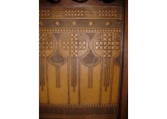 Liberty & Co., Three Oak Fire Screens with Stylised Cut-outs to the Top & Pegged Details - Thumbnail 2