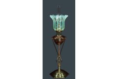 W. A. S. Benson. Rare brass and copper oil lamp - Thumbnail 1
