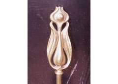 A Pair of Art Nouveau Brass Fire Utensils Consisting of a Pair of Tongs & Shovel - Thumbnail 6