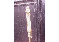 A Pair of Art Nouveau Brass Fire Utensils Consisting of a Pair of Tongs & Shovel - Thumbnail 7