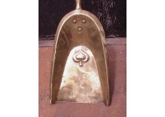 A Pair of Art Nouveau Brass Fire Utensils Consisting of a Pair of Tongs & Shovel - Thumbnail 8