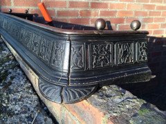 Thomas Jeckyll. Anglo-Japanese brass and cast iron fender - Thumbnail 3