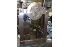 An Arts & Crafts copper mirror with blue Ruskin jewels - Thumbnail 3