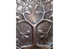 An Arts & Crafts copper mirror with blue Ruskin jewels - Thumbnail 9