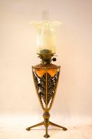 Rare Arts & Crafts Oil Lamp by W. A. S. Benson - Thumbnail 1