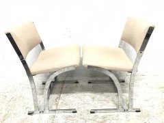 Richard Young Merrow Associates a Chrome Dining Table & Set of 8, 160z Chairs - Thumbnail 10
