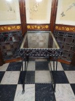 French Mid-Century Wrought Iron and Glass Two-Tier Trolley c.1965 - Thumbnail 3