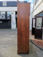 A. W. N. Pugin. Gothic Revival Four-Door Pitch Pine Wardrobe with Linenfold Panels - Thumbnail 7