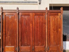 A. W. N. Pugin. Gothic Revival Four-Door Pitch Pine Wardrobe with Linenfold Panels - Thumbnail 8