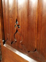 A. W. N. Pugin. Gothic Revival Four-Door Pitch Pine Wardrobe with Linenfold Panels - Thumbnail 15