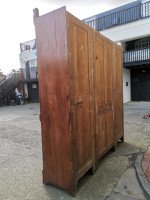 A. W. N. Pugin. Gothic Revival Four-Door Pitch Pine Wardrobe with Linenfold Panels - Thumbnail 19