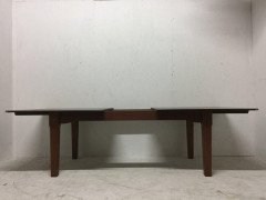 Arthur Simpson Attributed, an English Arts & Crafts Walnut Slide Extending Dining Table - Thumbnail 4