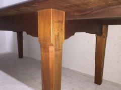 Arthur Simpson attributed an English Arts & Crafts Walnut Slide Extending Dining Table - Thumbnail 7