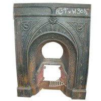 Aesthetic Movement Fireplace with Stylised Dragons & Repeating Sun Flowers - Thumbnail 1