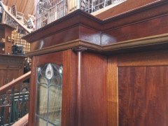 Liberty & Co., a Mahogany Display Cabinet with Floral Mother of Pearl Decoration - Thumbnail 4