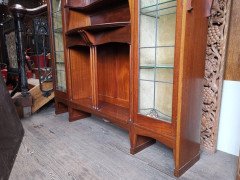 Liberty & Co., a Mahogany Display Cabinet with Floral Mother of Pearl Decoration - Thumbnail 13