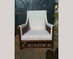 Aesthetic Movement Anglo-Japanese Mahogany Armchair with Lattice Work Details - Thumbnail 4
