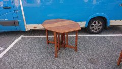 Heal's Attributed, English Arts & Crafts Oak Drop Leaf Hexagonal Dining Table - Thumbnail 4