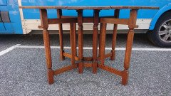 Heal's Attributed, English Arts & Crafts Oak Drop Leaf Hexagonal Dining Table - Thumbnail 7