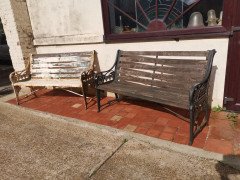Dr. C. Dresser for Coalbrookdale Two Medieval Pattern Cast Iron Garden Benches - Thumbnail 4