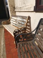 Dr. C. Dresser for Coalbrookdale Two Medieval Pattern Cast Iron Garden Benches - Thumbnail 8