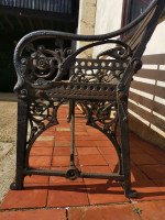 Dr. C. Dresser for Coalbrookdale Two Medieval Pattern Cast Iron Garden Benches - Thumbnail 13