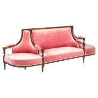 H. W. Batley Attri, Collinson & Lock. Aesthetic Movement Rosewood Courting Sofa - Thumbnail 2