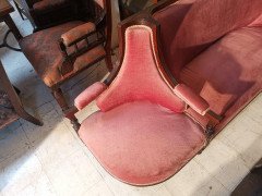 H. W. Batley Attri, Collinson & Lock. Aesthetic Movement Rosewood Courting Sofa - Thumbnail 5