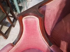 H. W. Batley Attri, Collinson & Lock. Aesthetic Movement Rosewood Courting Sofa - Thumbnail 6