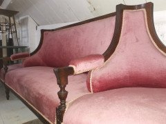 H. W. Batley Attri, Collinson & Lock. Aesthetic Movement Rosewood Courting Sofa - Thumbnail 9