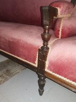 H. W. Batley Attri, Collinson & Lock. Aesthetic Movement Rosewood Courting Sofa - Thumbnail 10