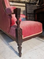 H. W. Batley Attri, Collinson & Lock. Aesthetic Movement Rosewood Courting Sofa - Thumbnail 11