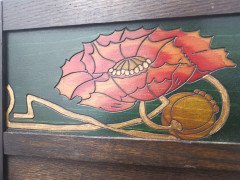 Liberty & Co. English Arts & Crafts 3 Fold-Screen with Stylised Floral Details - Thumbnail 4