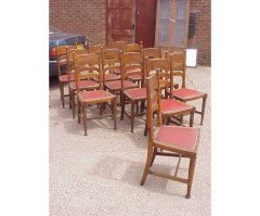 William Birch for Liberty & Co., a Set of Sixteen Arts & Crafts Oak Dining Chairs - Thumbnail 4