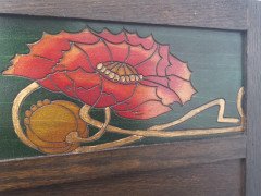 Liberty & Co. English Arts & Crafts 3 Fold-Screen with Stylised Floral Details - Thumbnail 5