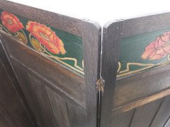 Liberty & Co. English Arts & Crafts 3 Fold-Screen with Stylised Floral Details - Thumbnail 6