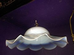 A Large & Impressive Pair of Arts & Crafts Vaseline/Uranium Glass Shades - Thumbnail 2
