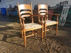 William Birch for Liberty & Co., a Set of Sixteen Arts & Crafts Oak Dining Chairs - Thumbnail 8